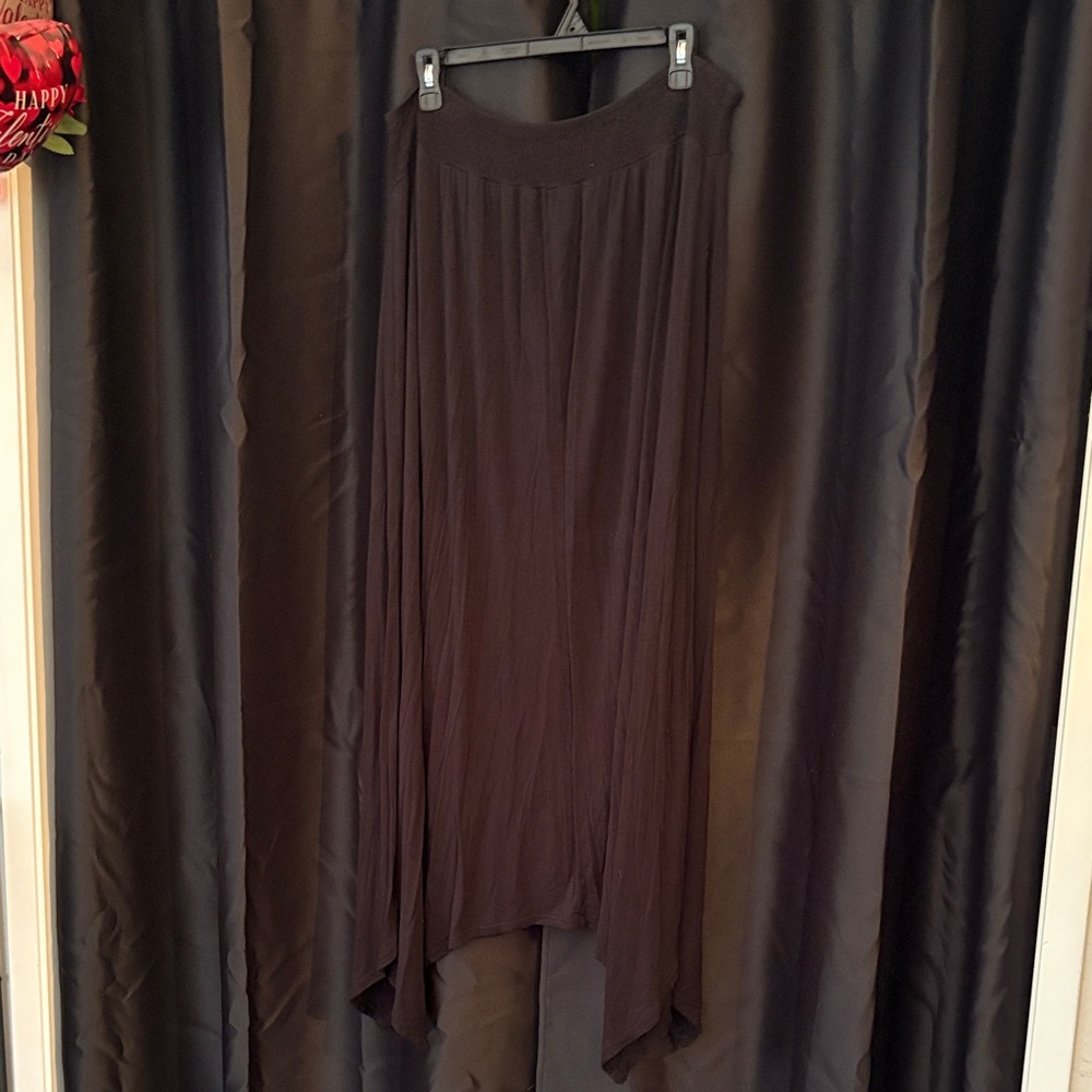Time and Tru Black High-Low Maxi Skirt
